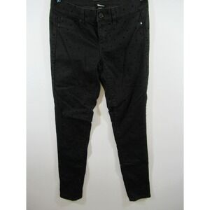 White House Black Market Swiss Dot Jeans Women XS Black Noir Feel Beautiful